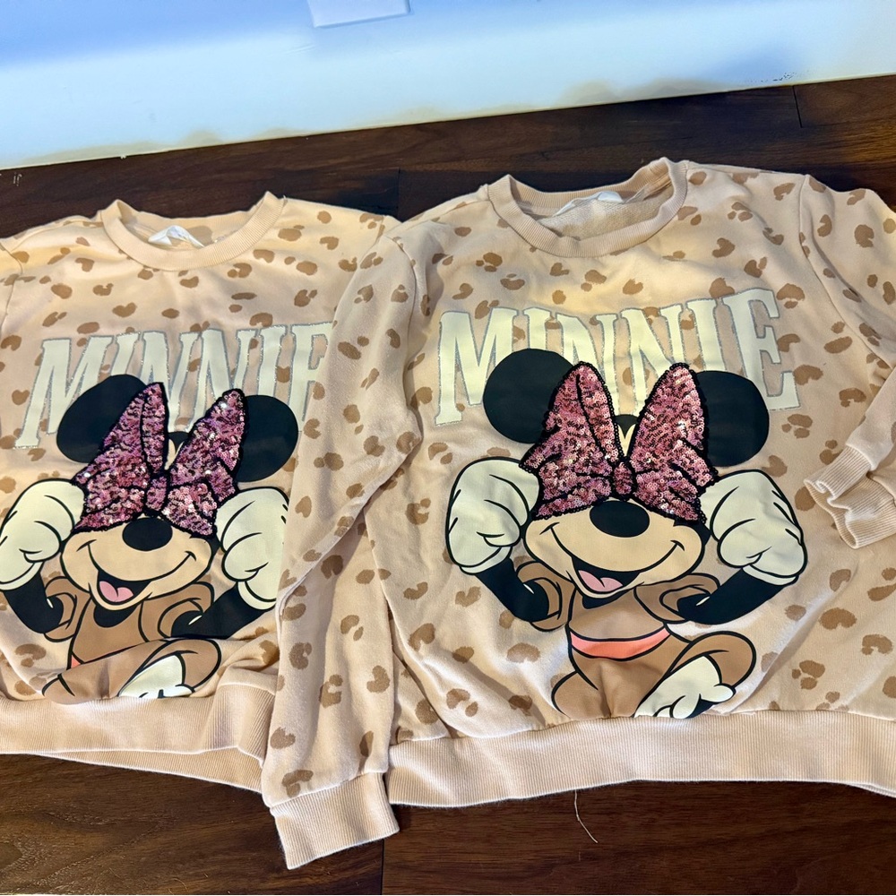 Disney Minnie Mouse Kids Sweatshirt - Pink and Tan